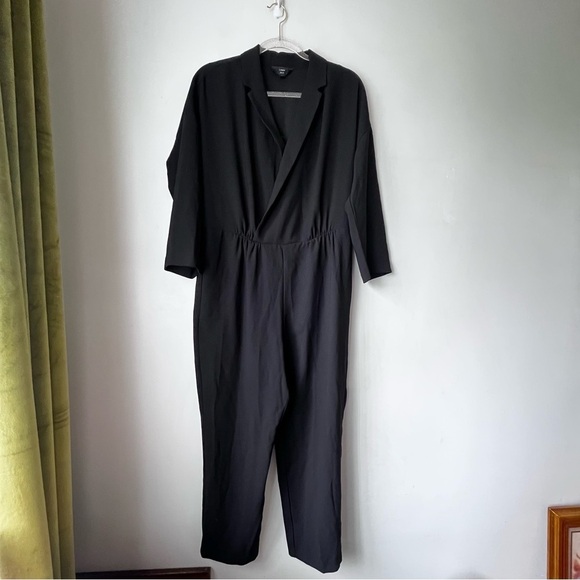 J.Crew 365 Black Gyro Wrap Front Suited Jumpsuit 10 - Picture 6 of 9